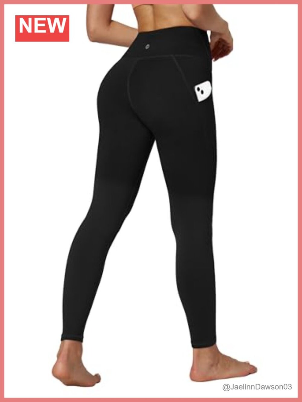 Fleece Lined Leggings with Pockets High Waisted Thermal Yoga Winter